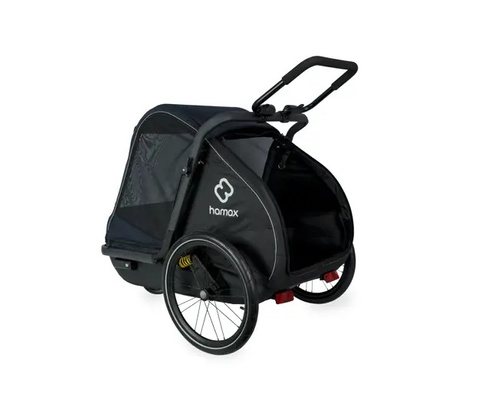 Bicycle trailer for a dog - Hamax Pluto L 45 kg - Blue / Black