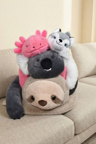 DOUDOU – Histoire d'Ours weighted plush sloth, 100 cm, beige