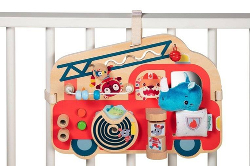 LILLIPUTIENS - Wooden handling board. Fire truck. Rhinoceros Marius 9 m +
