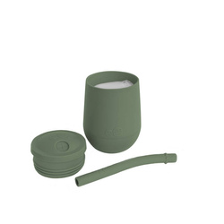 EZPZ - Silicone cup with a straw Mini Cup + Straw Training System 120 ml, olive