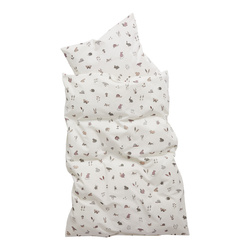 Leander - Baby bedding, 70x100 cm, Forest, Organic Cotton, Dusty Rose