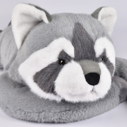 DOUDOU – Podcoll weighted plush raccoon, Histoire d'Ours, 75 cm, grey