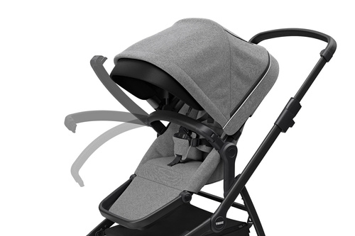 Thule Sleek + Bassinet + Main Seat - Grey Melange on Black