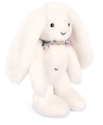 DOUDOU – Lapin Fleurette plush rabbit by Doudou et Compagnie, 35 cm, white