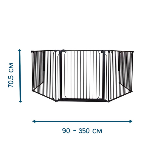 Baby Dan - Carl Wide XXX outdoor safety gate, black