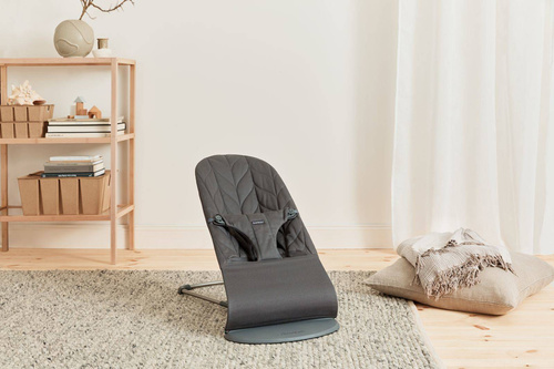 BABYBJÖRN - Bouncer Bliss Woven, Petal Quilt - Anthracite + Toy