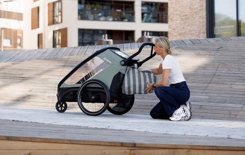 Hamax - Outback Next Bike Trailer, double, dusty green