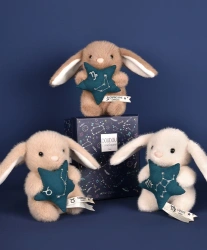 DOUDOU – DOUDOU ASTRO plush rabbit with zodiac sign, Doudou et Compagnie, 12 cm, Aquarius