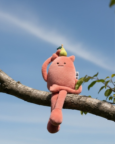 DOUDOU - MIAM! Britney Pear, 60 cm, pink pear