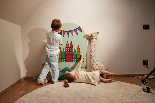 CLEVERCLIXX - magnetic wall sticker 95x75cm, soft olive