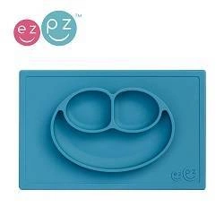 EZPZ - A silicone plate with a washer, Happy Mat 2in1, blue