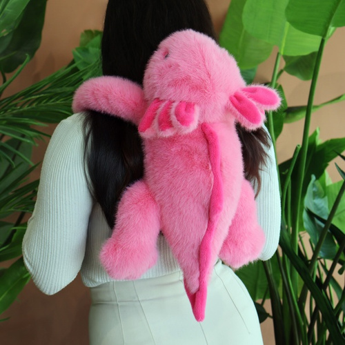 DOUDOU – Histoire d'Ours weighted plush axolotl, 50 cm, neon pink