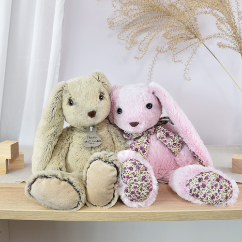 DOUDOU – plush rabbit Histoire d'Ours, 40 cm, pink