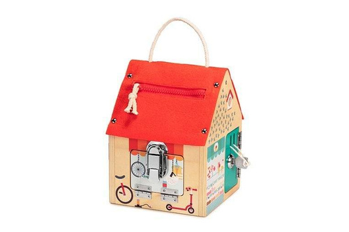 LILLIPUTIENS - Wooden manipulation house with locks Lisek Burglar 3 years +