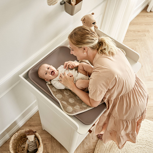 LEANDER - topper for changing mat, mocca