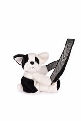 DOUDOU – plush dog shoulder bag, Doudou et Compagnie, black and white