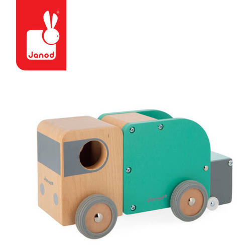 Janod - Wooden garbage truck Bolid 2+