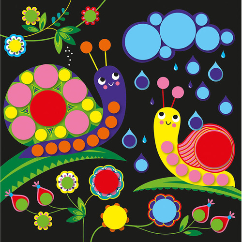 Janod - Creative set My arts & crafts 3+ round stickers