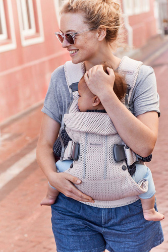BABYBJÖRN - Baby Carrier ONE AIR 3D MESH, Pearl Pink