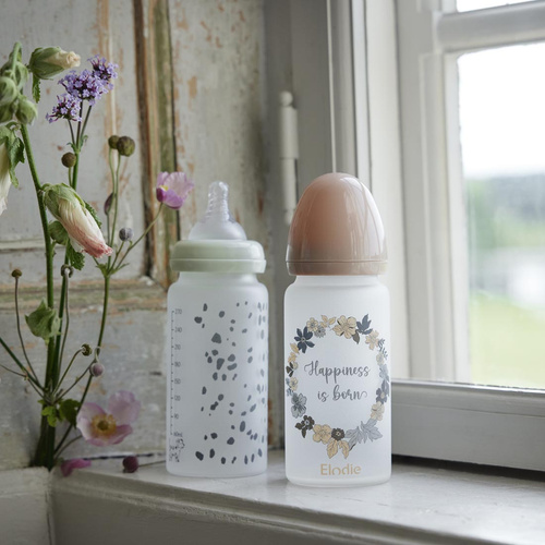 Elodie Details - Glass Feeding Bottle - Blue Garden