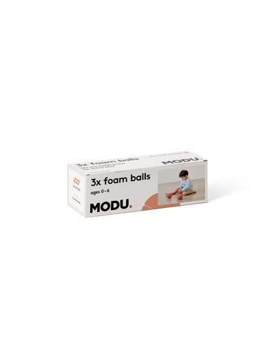 MODU - 3x Foam Ball, burnt orange / dusty green