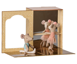 MAILEG – ballet mice in the dance studio, Little Sister and Brother