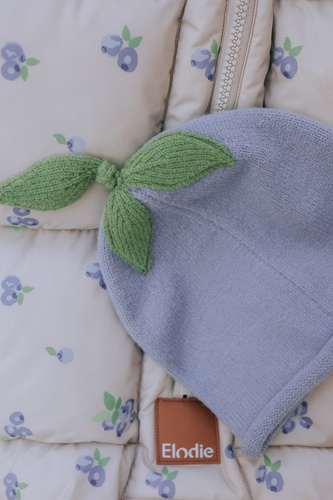 ELODIE DETAILS - winter hat, Furry Knit Beanie, Blueberry Bliss, 6-12 months