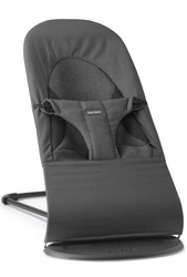 BABYBJÖRN - Bouncer BLISS Woven/Jersey Tri Fabric, Dark Grey + Toy Googly Eyes