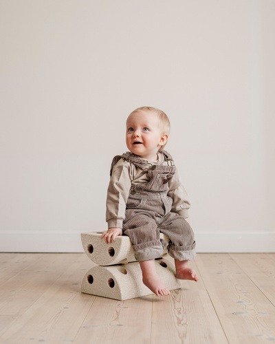 MODU - Kids Stool - Sand Grey / Honey Yellow