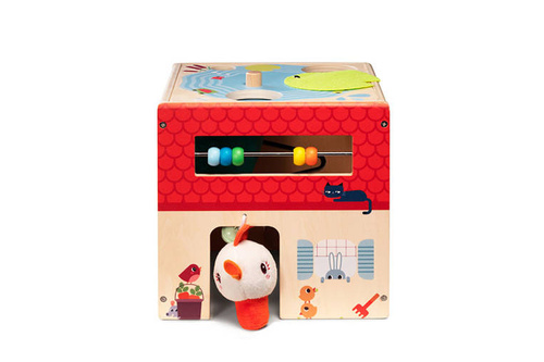 LILLIPUTIENS -Wooden activity cube - Farm 12 m+