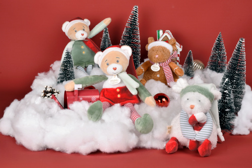 DOUDOU - Christmas pixy plush with house, Doudou et Compagnie, 27 cm, Farceur Cannelle