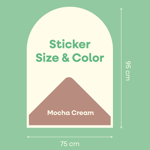 CLEVERCLIXX - magnetic wall sticker 95x75cm, mocha cream