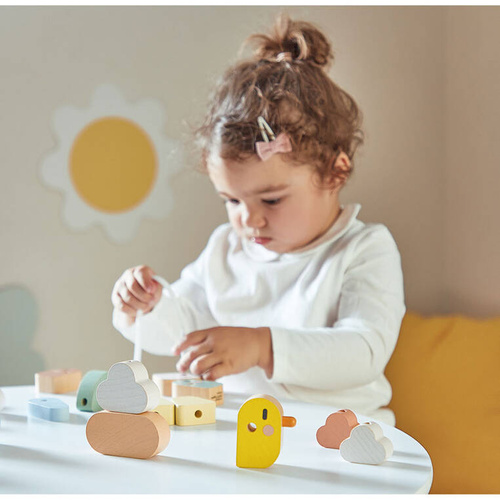 Janod - Nawlekanka z drewnianymi ptaszkami Sweet Cocoon 2+