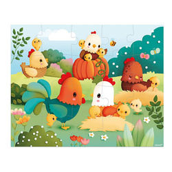 Janod -  Puzzle w walizce Witajcie na farmie 20 elementów 2+