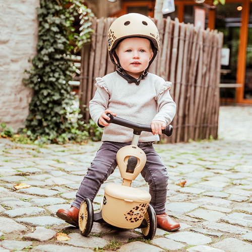 SCOOTANDRIDE Highwaykick 1 Lifestyle 2w1 Jeździk i hulajnoga z zamykanym schowkiem 1-5 lat Leopard