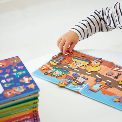 Janod - Magnetic puzzle Construction site Magneti'stories 3+
