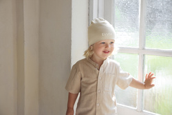 Elodie Details - Logo Beanie - Oat White - 1-2 years