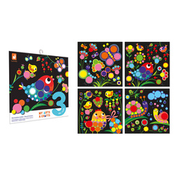 Janod - Creative set My arts & crafts 3+ round stickers