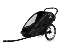 Hamax - Bike trailer for kids BREEZE + Jogger wheel, double - Back