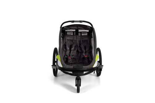 Hamax - Bike trailer for kids BREEZE, double - White/green