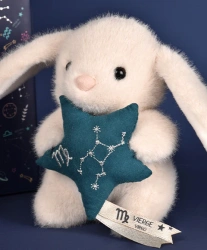 DOUDOU – DOUDOU ASTRO plush rabbit with zodiac sign, Doudou et Compagnie, 12 cm, Virgo