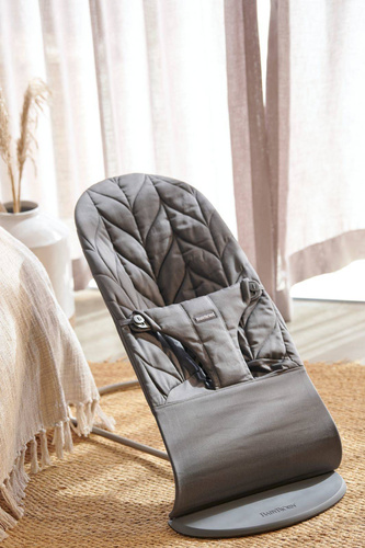 BABYBJÖRN - Bouncer Bliss Woven, Petal Quilt - Anthracite + Toy