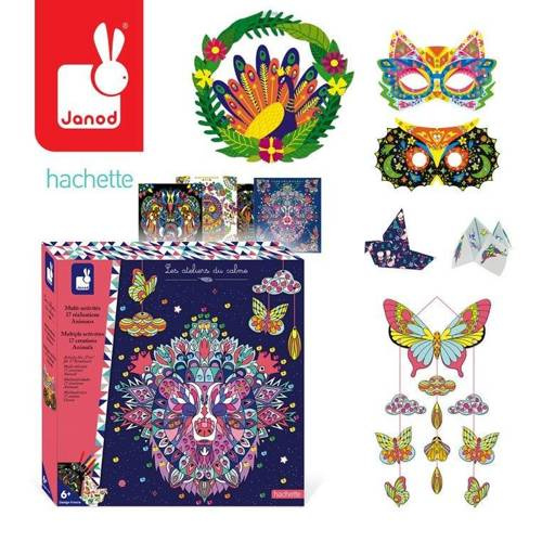 Janod - Multi - a creative set of 17 decorations Animals 6+