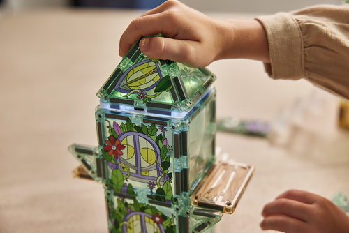 CLEVERCLIXX - magnetic blocks Magic Forest Pack Pastel - 65 pcs.