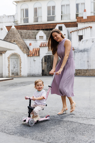 MICRO - swing scooter Mini Deluxe Rock&Go LED, dusty rose