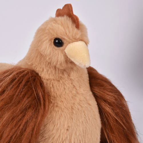 DOUDOU – Poulette plush chicken, Histoire d'Ours, 20 cm, ginger