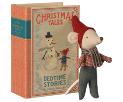 MAILEG – Christmas mouse, baby in a book