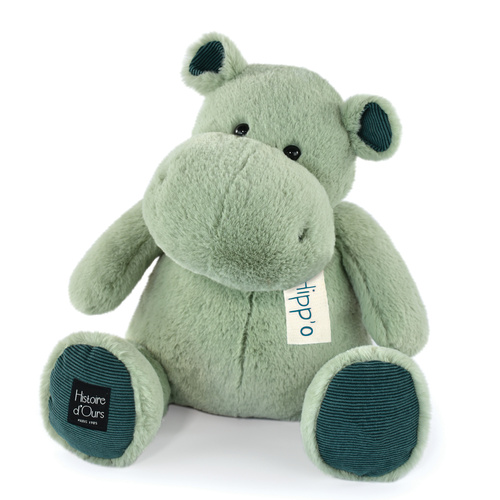 DOUDOU – AMANDE Histoire d'Ours plush hippopotamus, 40 cm, green
