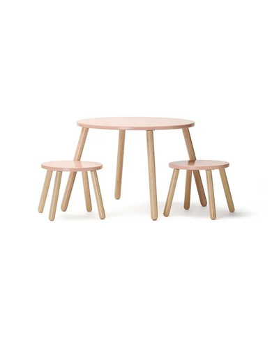Kid's Concept - Stool and table set -  apricot