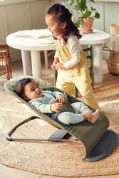 BABYBJÖRN - BLISS Woven Classic quilt Dark Green, Dark grey frame